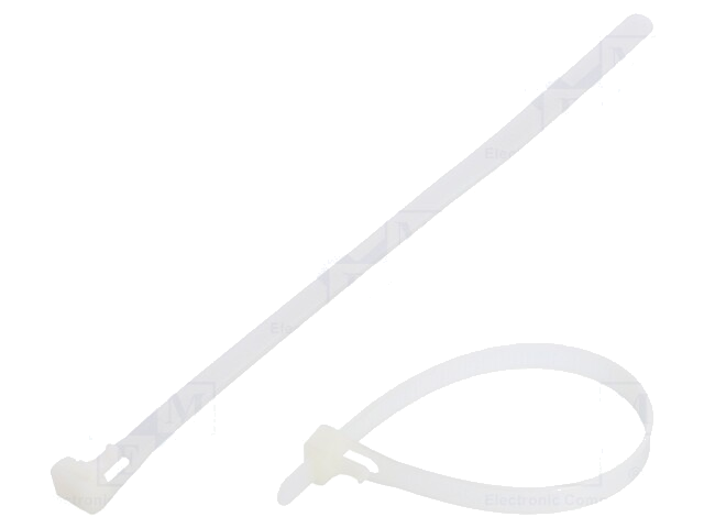 Kabelbinder; losmaakbaar; L: 200mm; W: 7,6mm; polyamide; 222N Kabelbinder; losmaakbaar; L: 200mm; W: 7,6mm; polyamide; 222N